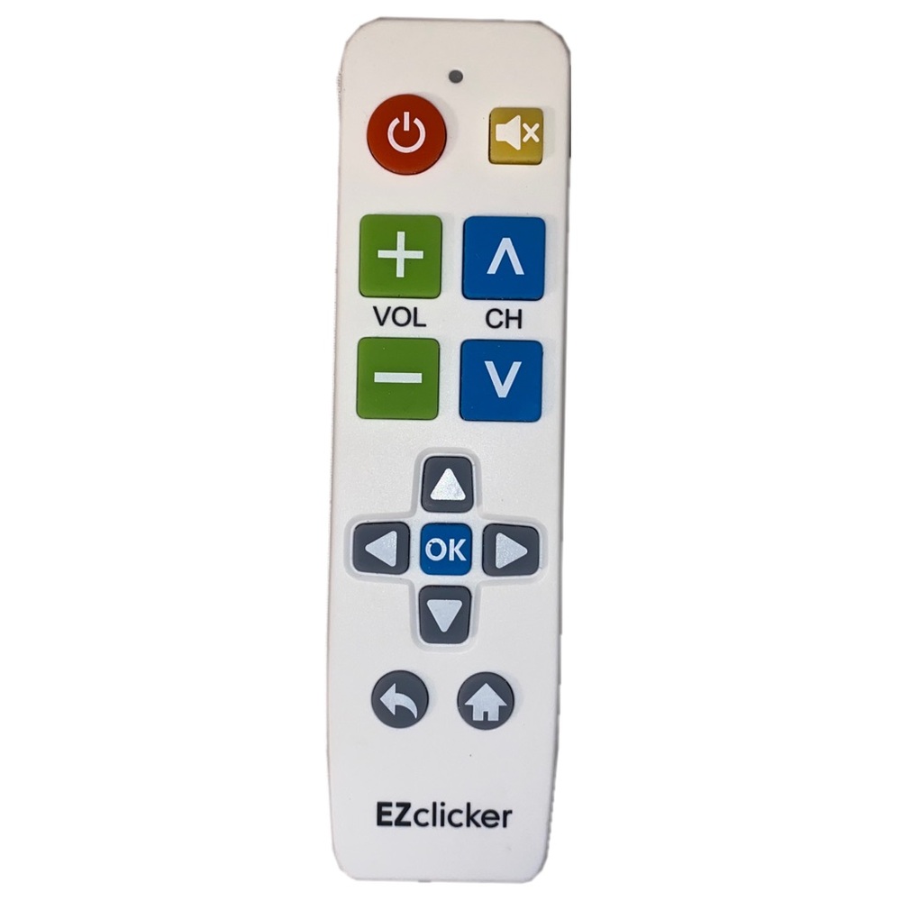 EZClicker Plus Big Button Universal TV Remote Compatible with Major TV Brand